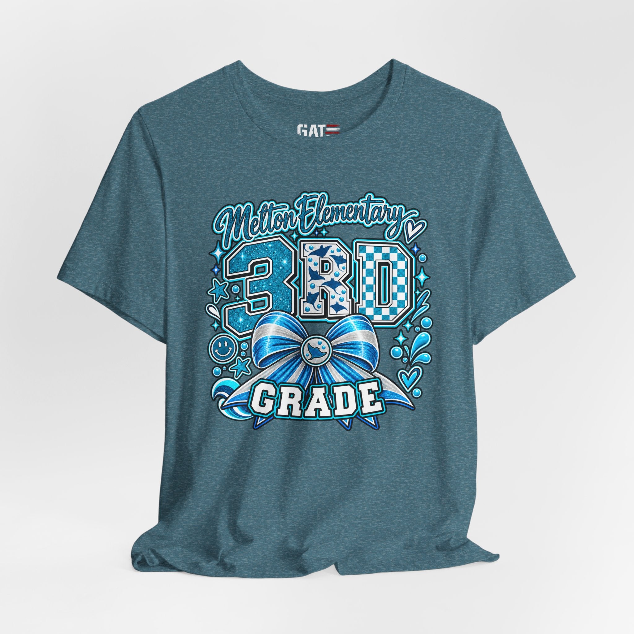Melton 3rd Grade School T‑Shirt — Bow Design