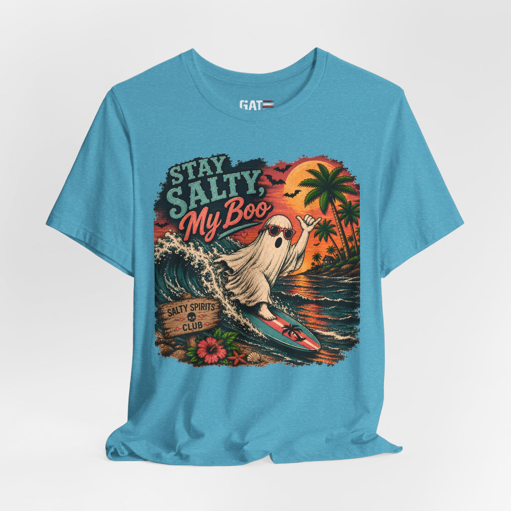 Summerween Shirt, Spooky Beach Shirt, Ghost Beach Tee, Halloween Beach Shirt, Coastal Halloween Tee, Tropical Ghost Shirt