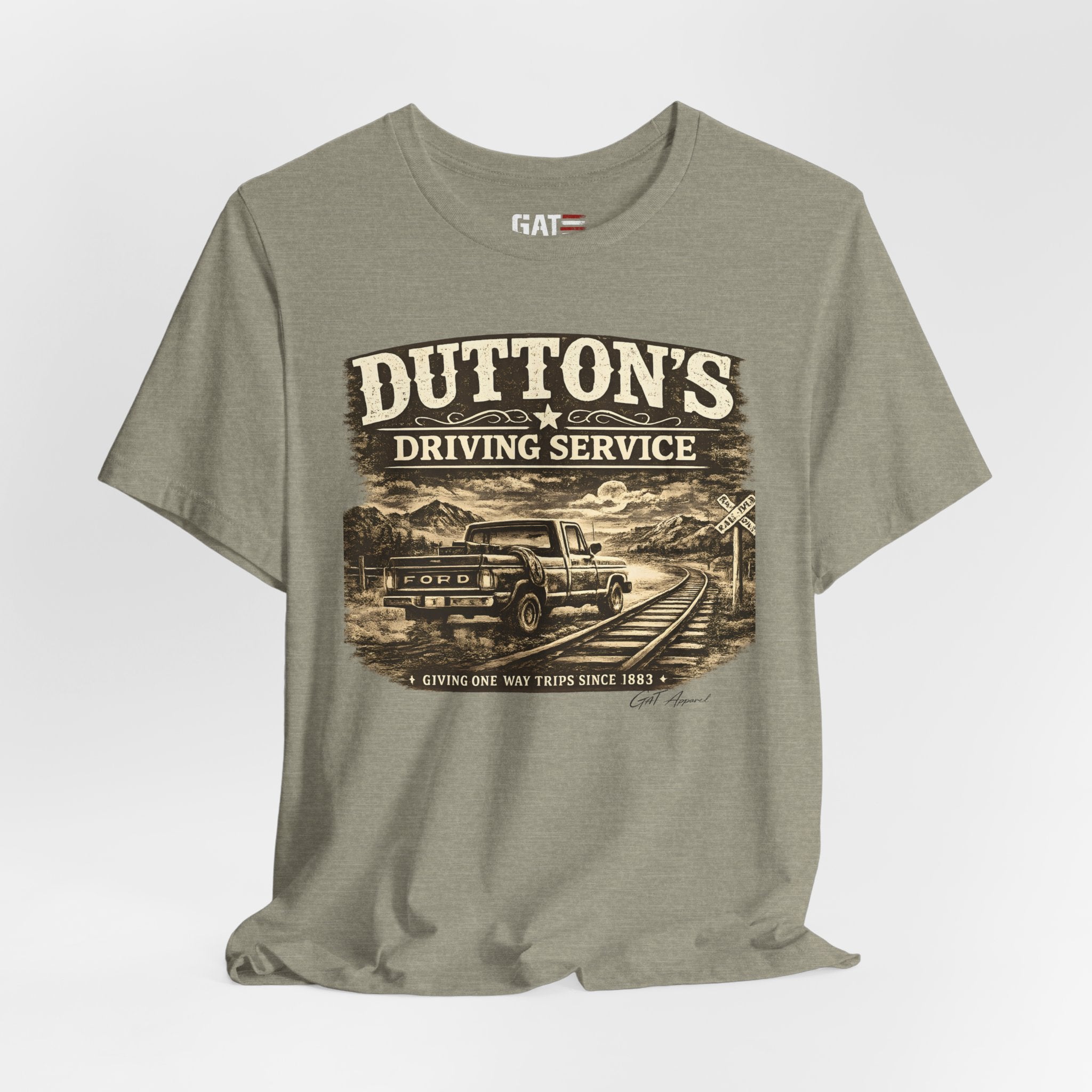 Dutton's Driving Service Shirt | Yellowstone Inspired VintageTee | Cowboy Ranch Graphic T-Shirt | Country Truck Shirt | Bella Canvas