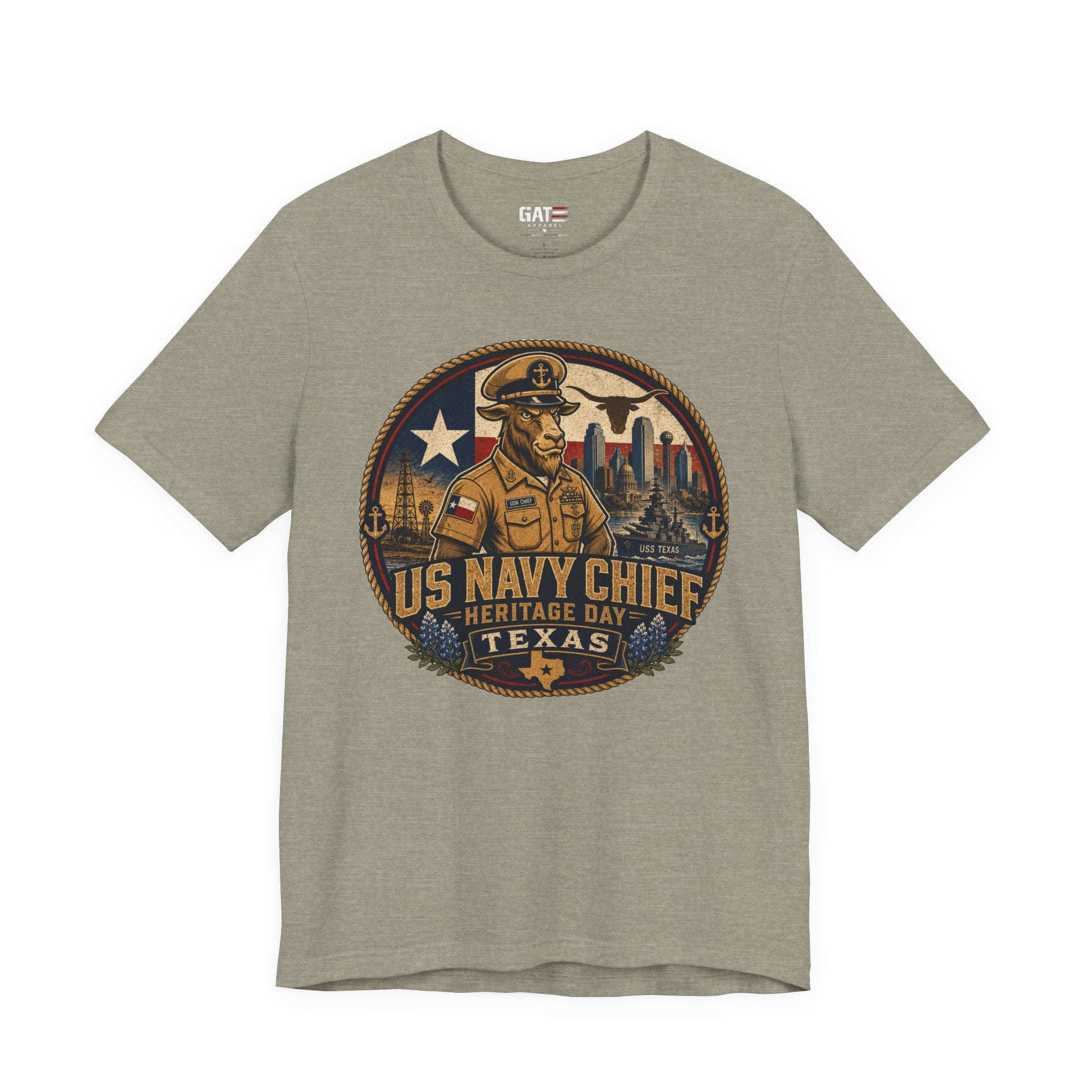 US Navy Chief Heritage Day Texas Shirt, Navy Chief Goat Shirt, Chief Petty Officer Gift, Military Pride Tee, Navy Veteran