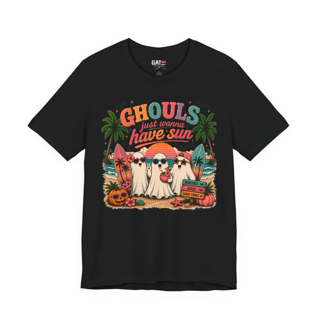 Summerween Shirt, Spooky Beach Shirt, Ghost Beach Tee, Halloween Beach Shirt, Coastal Halloween Tee, Tropical Ghost Shirt