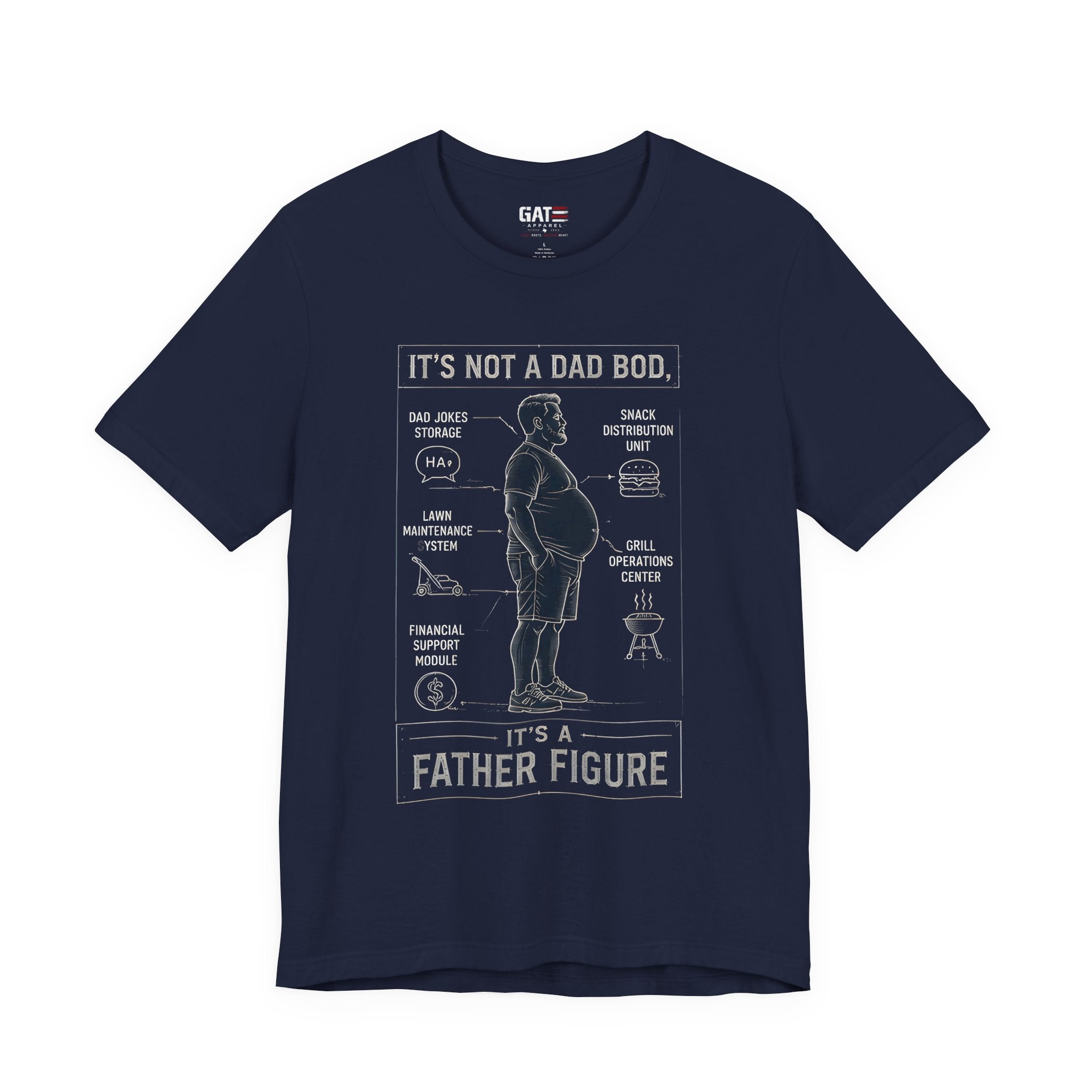 It's Not a Dad Bod It's a Father Figure Shirt | Funny Dad Shirt | Blueprint Dad Bod Tee | Father's Day Gift for Dad | Grill Master Dad Tee