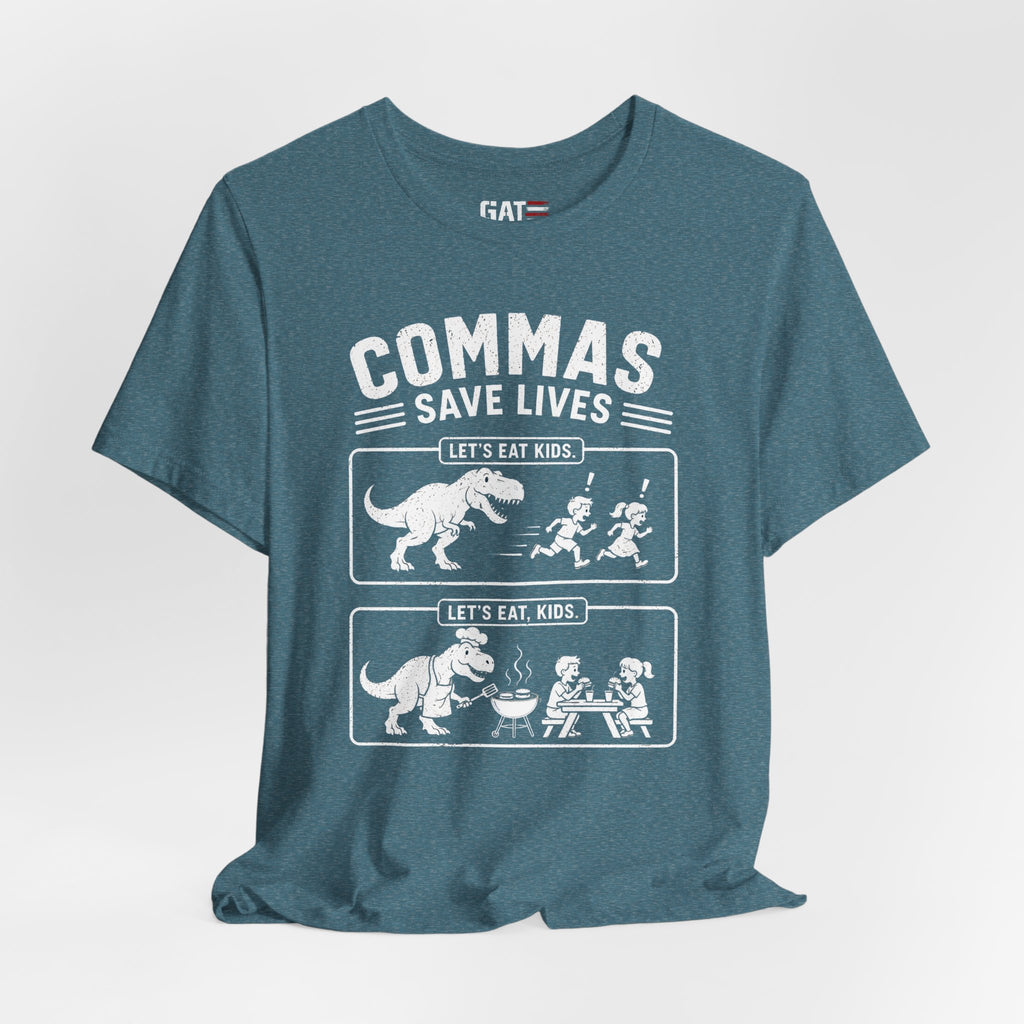 Funny Grammar Shirt, Commas Save Lives Shirt, Let's Eat Kids Tee, English Teacher Shirt, Punctuation Shirt, ELA Teacher Gift, Back to School