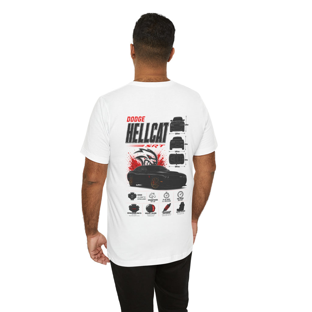 Dodge Hellcat SRT Graphic Tee — Muscle Car Illustration & Specs T-Shirt