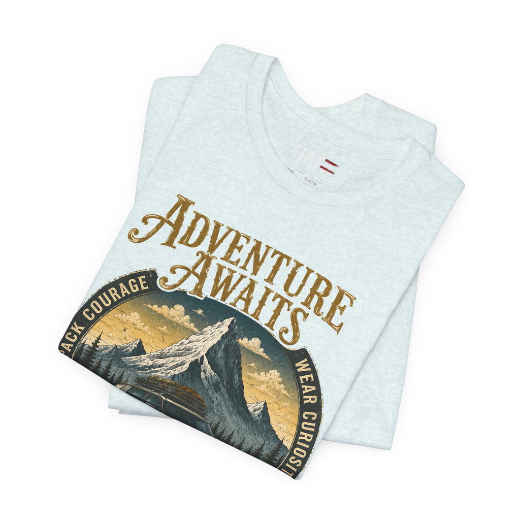 Adventure Awaits Shirt, Rivian Camping, Mountain Adventure Tee, Overlanding Shirt, Off Road SUV Graphic Tee, Outdoor, Nature Lover Shirt