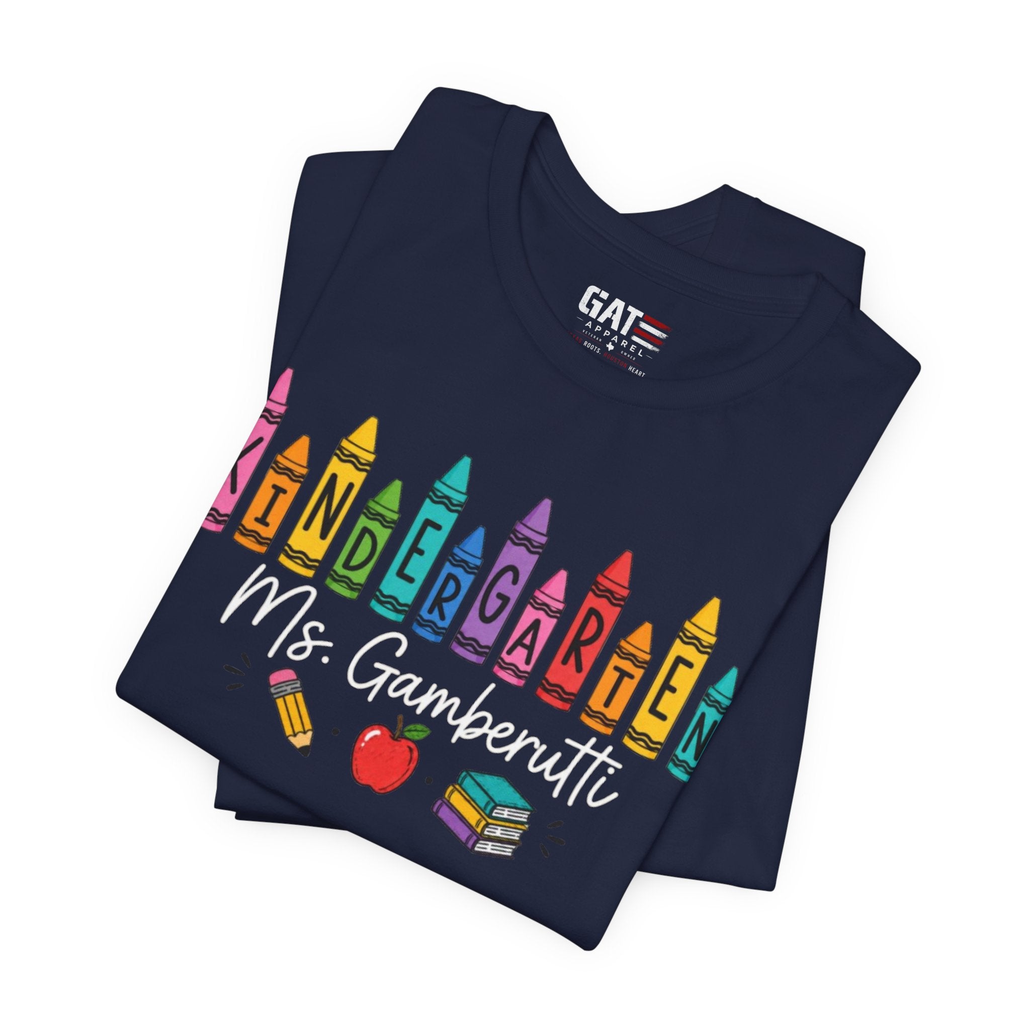 Customize Grade Level and Name Teacher Crayon Shirt