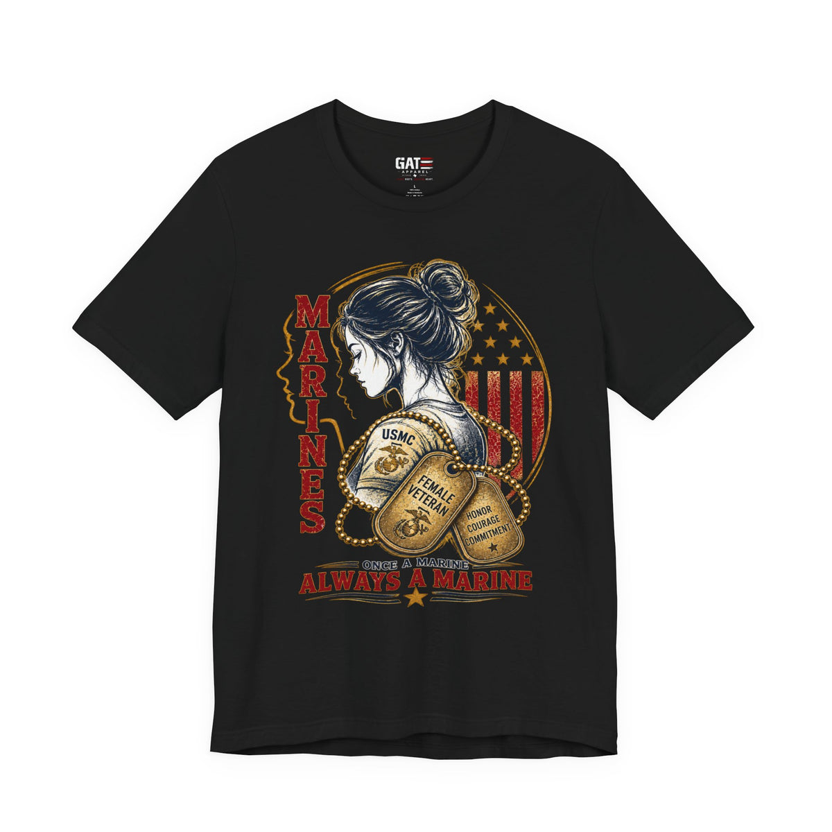 Female Marine Veteran Shirt | Once a Marine Always a Marine