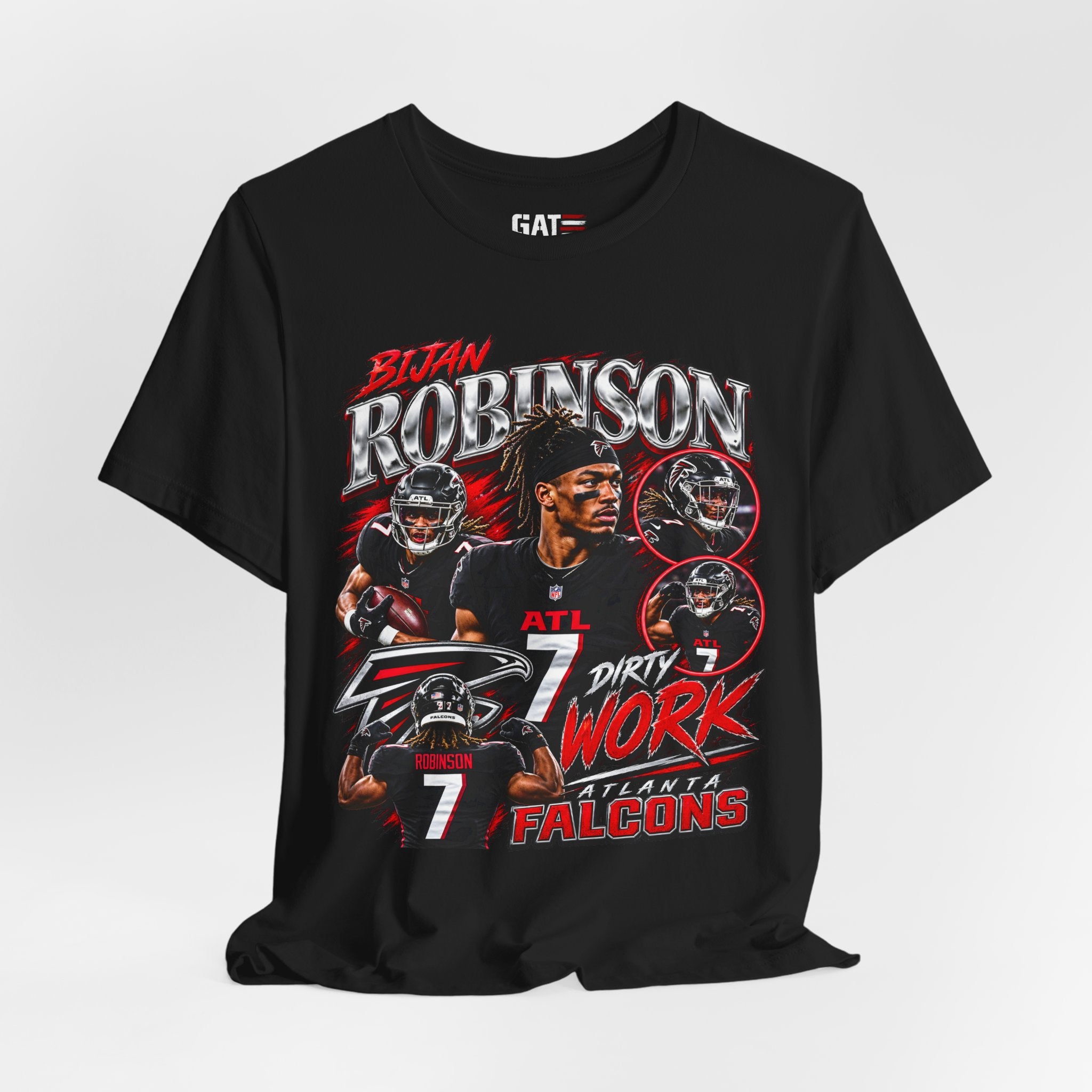 Bijan Robinson Atlanta Falcons Tee Retro Player Graphic T-Shirt