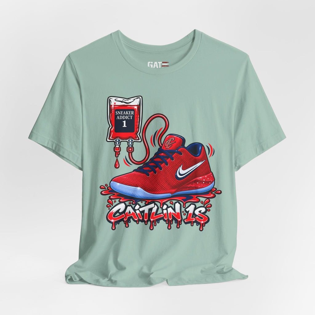 Caitlin Clark Caitlin 1s Addict Red Sneaker Shirt