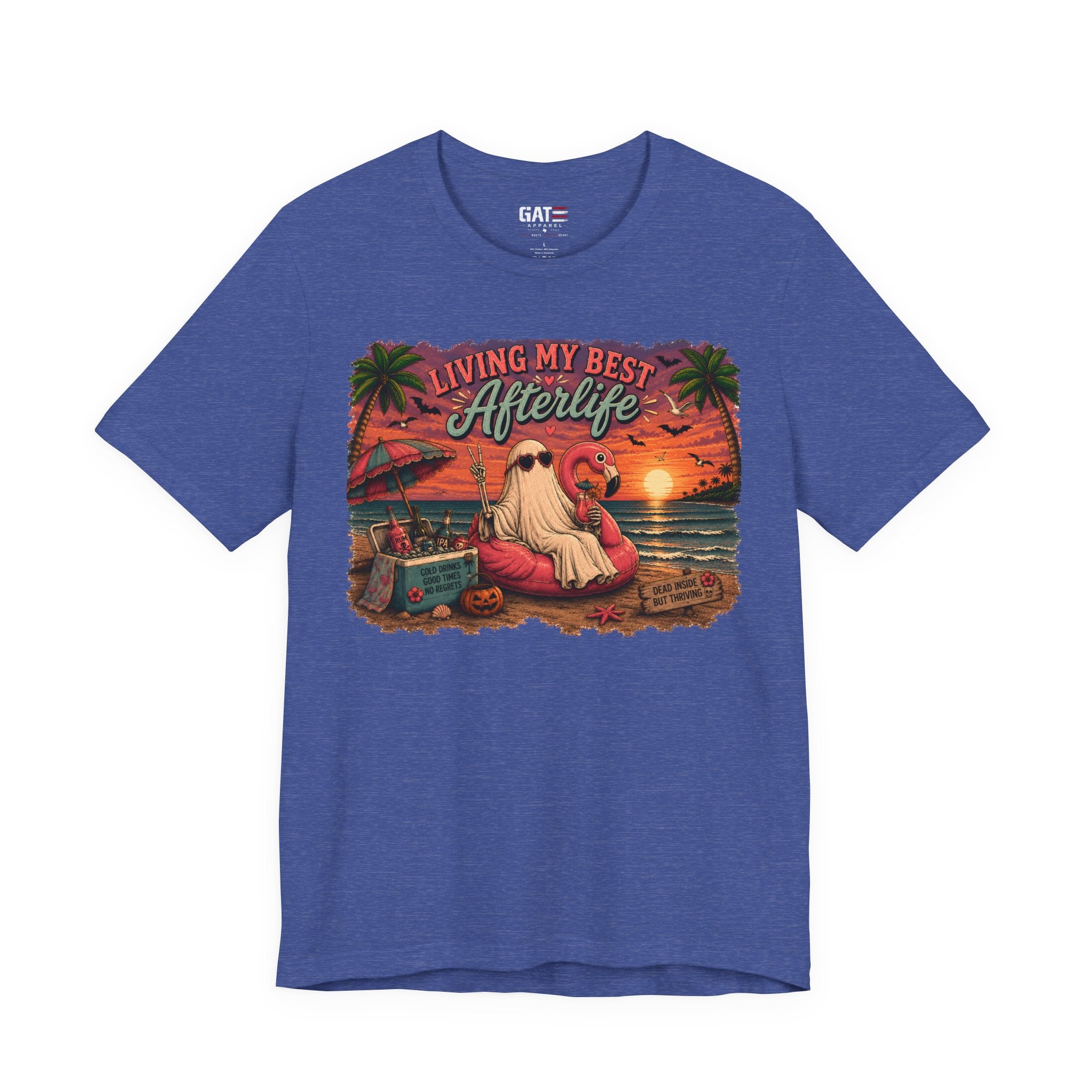 Summerween Shirt, Spooky Beach Shirt, Ghost Beach Tee, Halloween Beach Shirt, Coastal Halloween Tee, Tropical Ghost Shirt