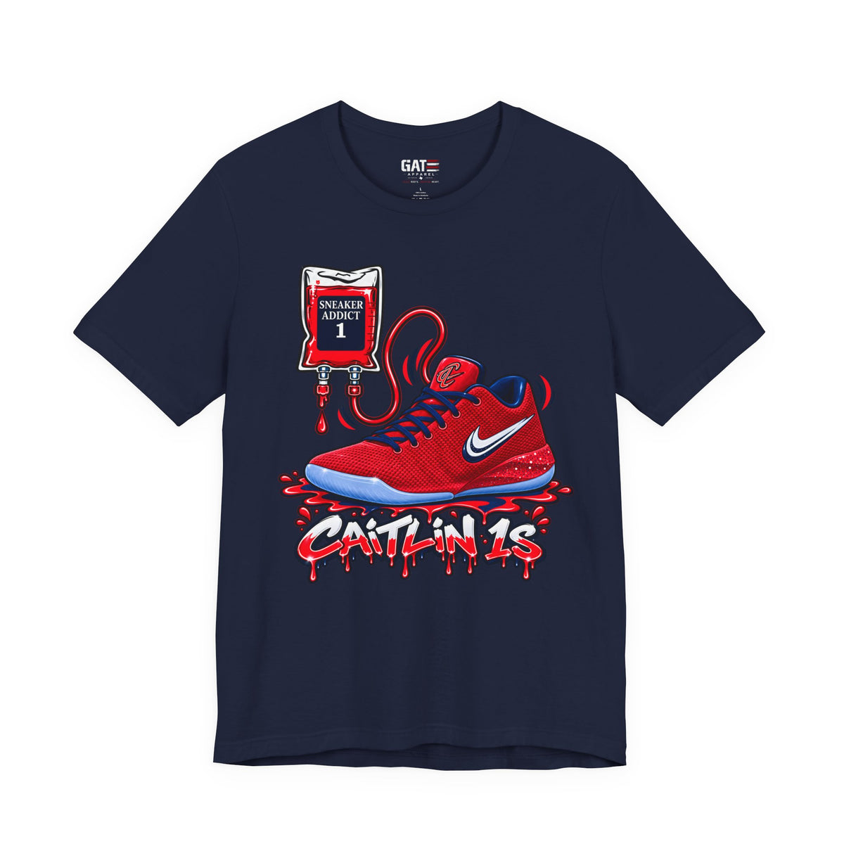 Caitlin Clark Caitlin 1s Addict Red Sneaker Shirt