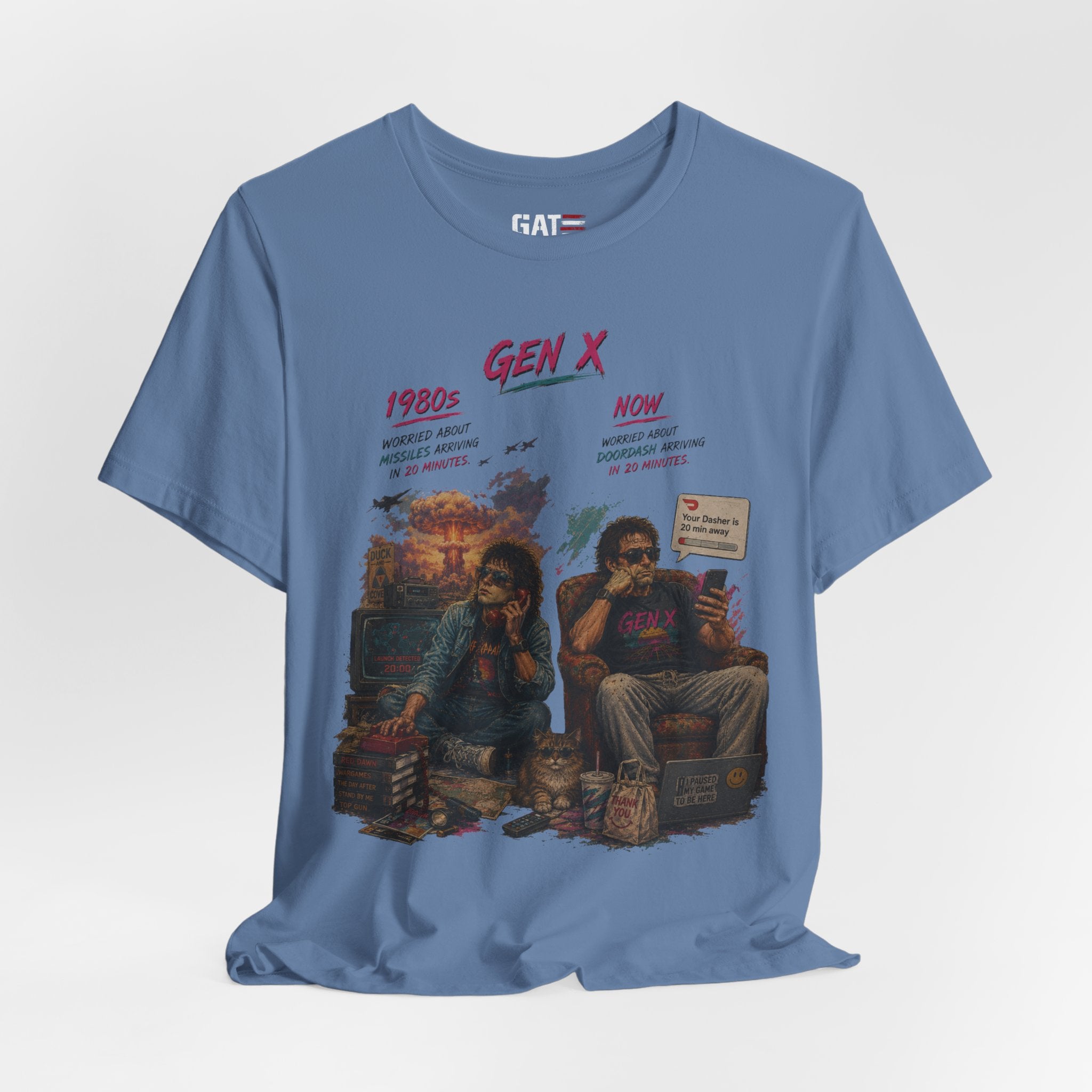 Gen X Retro Movie Night T-Shirt — Vintage 80s Pop Culture Tee