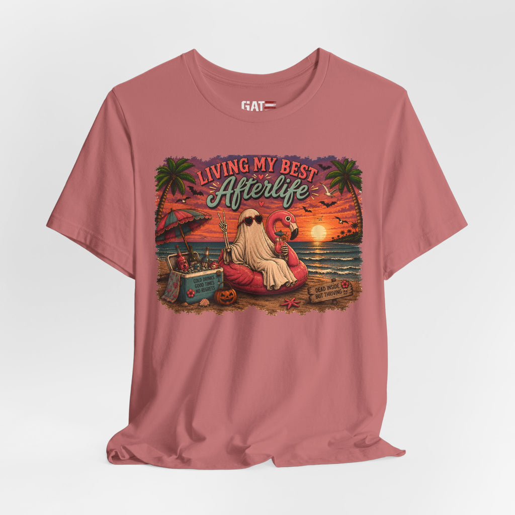 Summerween Shirt, Spooky Beach Shirt, Ghost Beach Tee, Halloween Beach Shirt, Coastal Halloween Tee, Tropical Ghost Shirt