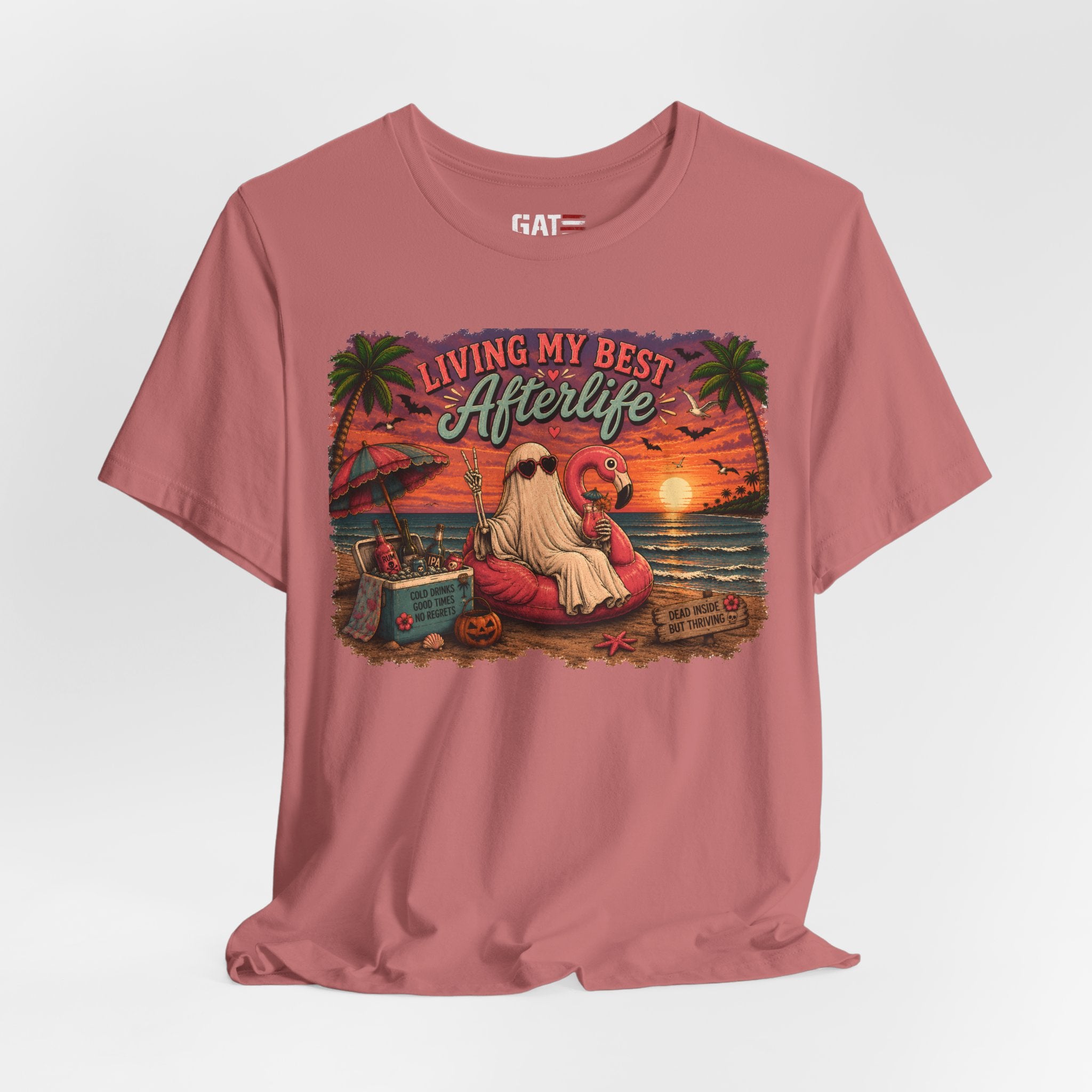Summerween Shirt, Spooky Beach Shirt, Ghost Beach Tee, Halloween Beach Shirt, Coastal Halloween Tee, Tropical Ghost Shirt
