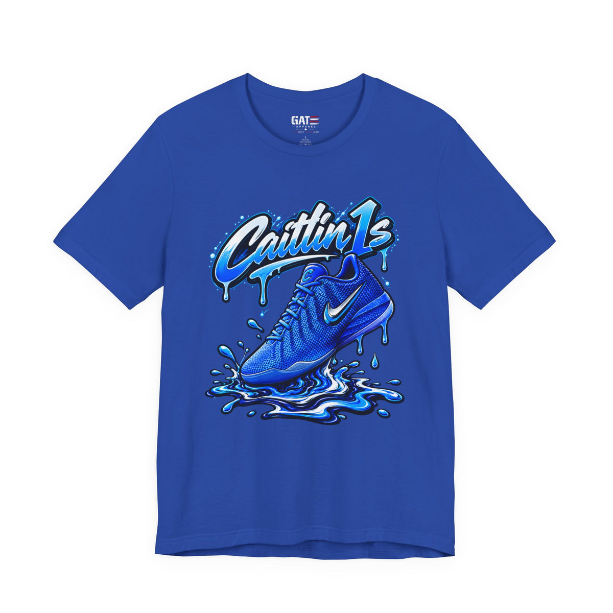 Caitlin Clark Caitlin 1s Racer Blue Drip Sneaker Shirt