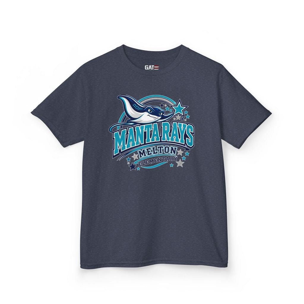 Melton Kids Tee Mantarays School T-Shirt — Melton Elementary Mascot Tee