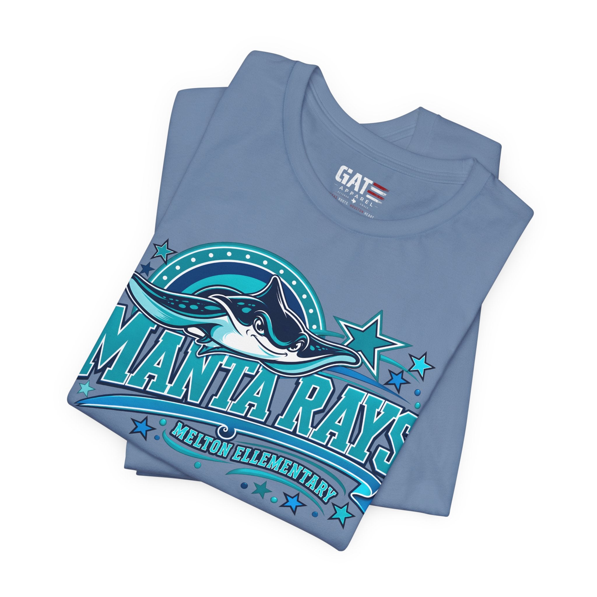 Melton Manta Rays Graphic Tee – Retro Ocean School Spirit Shirt
