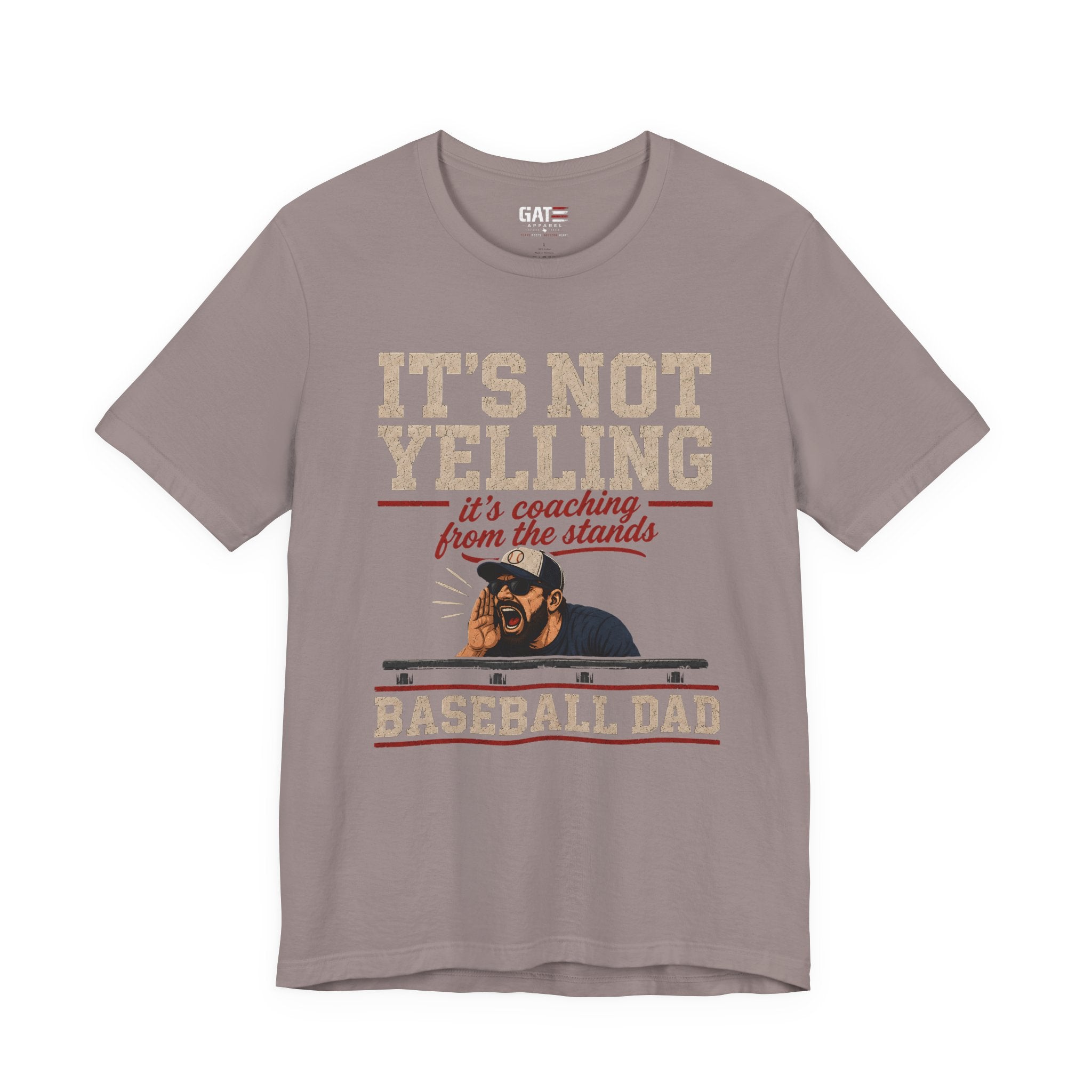 It's Not Yelling It's Coaching From The Stands Baseball Dad Shirt, Funny Baseball Dad Tee, Travel Ball Dad Gift Father's Day