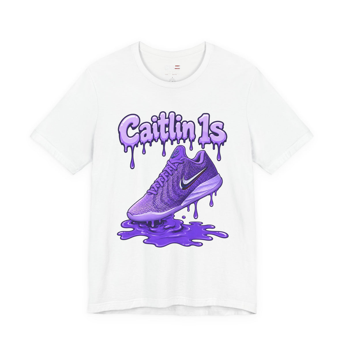 Caitlin Clark Caitlin 1s Purple Fade Paint Sneaker Shirt