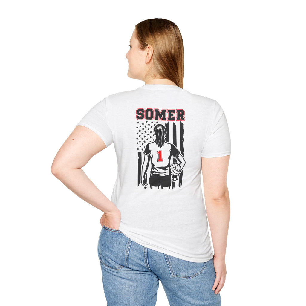 Volleyball Mom T‑Shirt – Custom Name