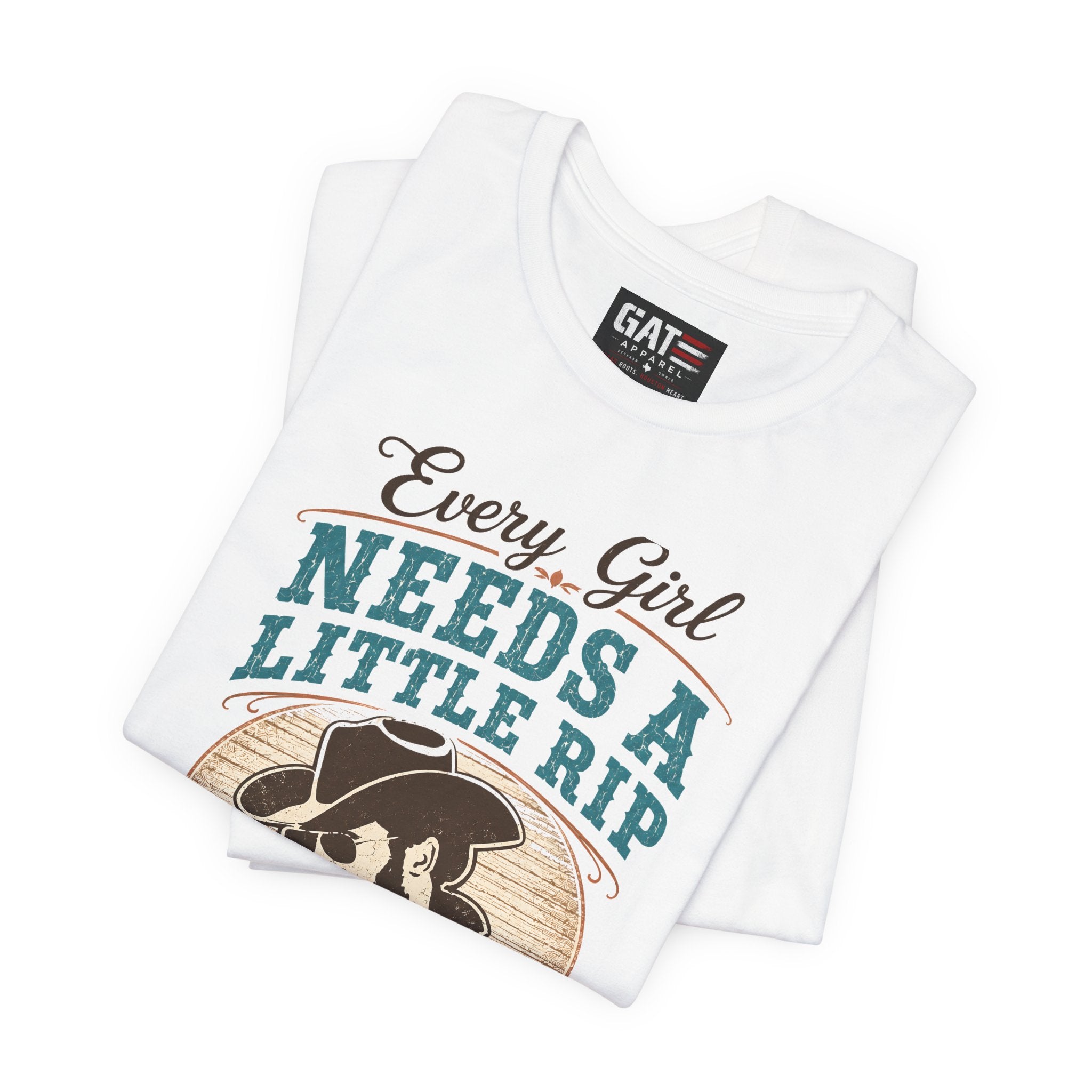 Every Girl Needs A Little Rip In Their Jeans Blue Text Shirt |Dutton Ranch | Yellowstone Inspired Shirt