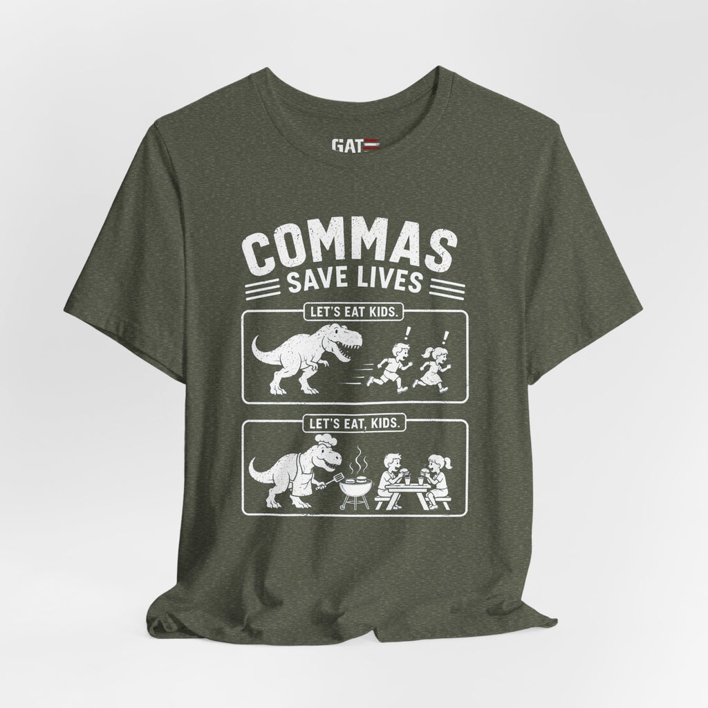 Funny Grammar Shirt, Commas Save Lives Shirt, Let's Eat Kids Tee, English Teacher Shirt, Punctuation Shirt, ELA Teacher Gift, Back to School