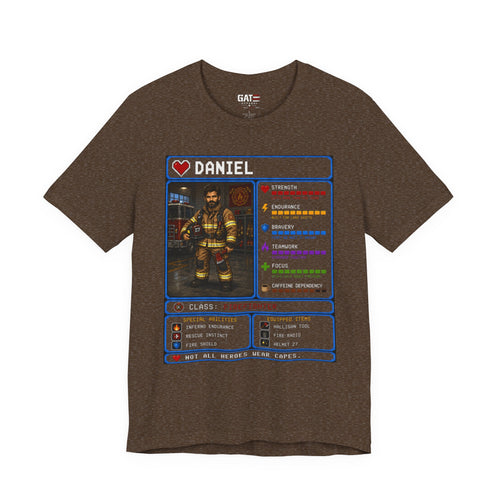 Custom Firefighter RPG Character Shirt | Personalized Firefighter Gift