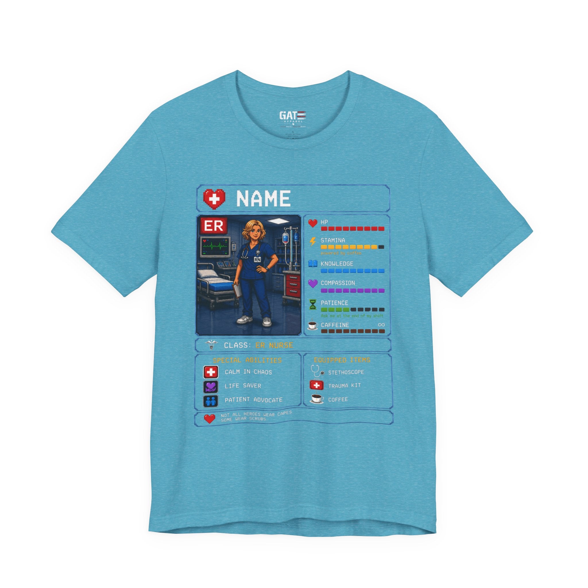 Custom ER Nurse RPG Character Shirt | Personalized Nurse Gift