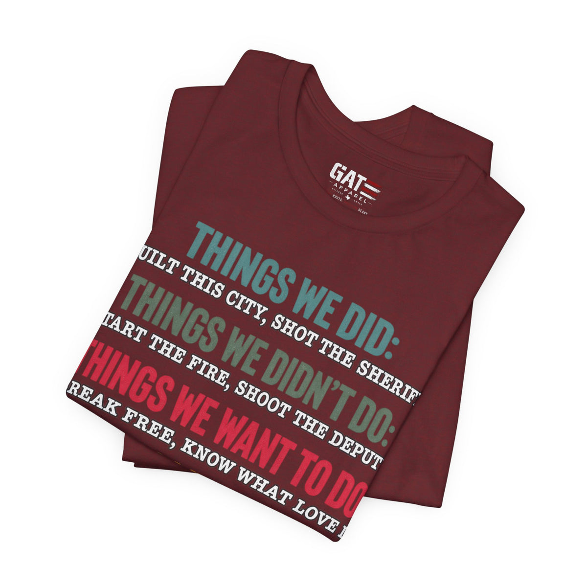 Things We Will Do Checklist T-Shirt — Funny Motivational List Tee