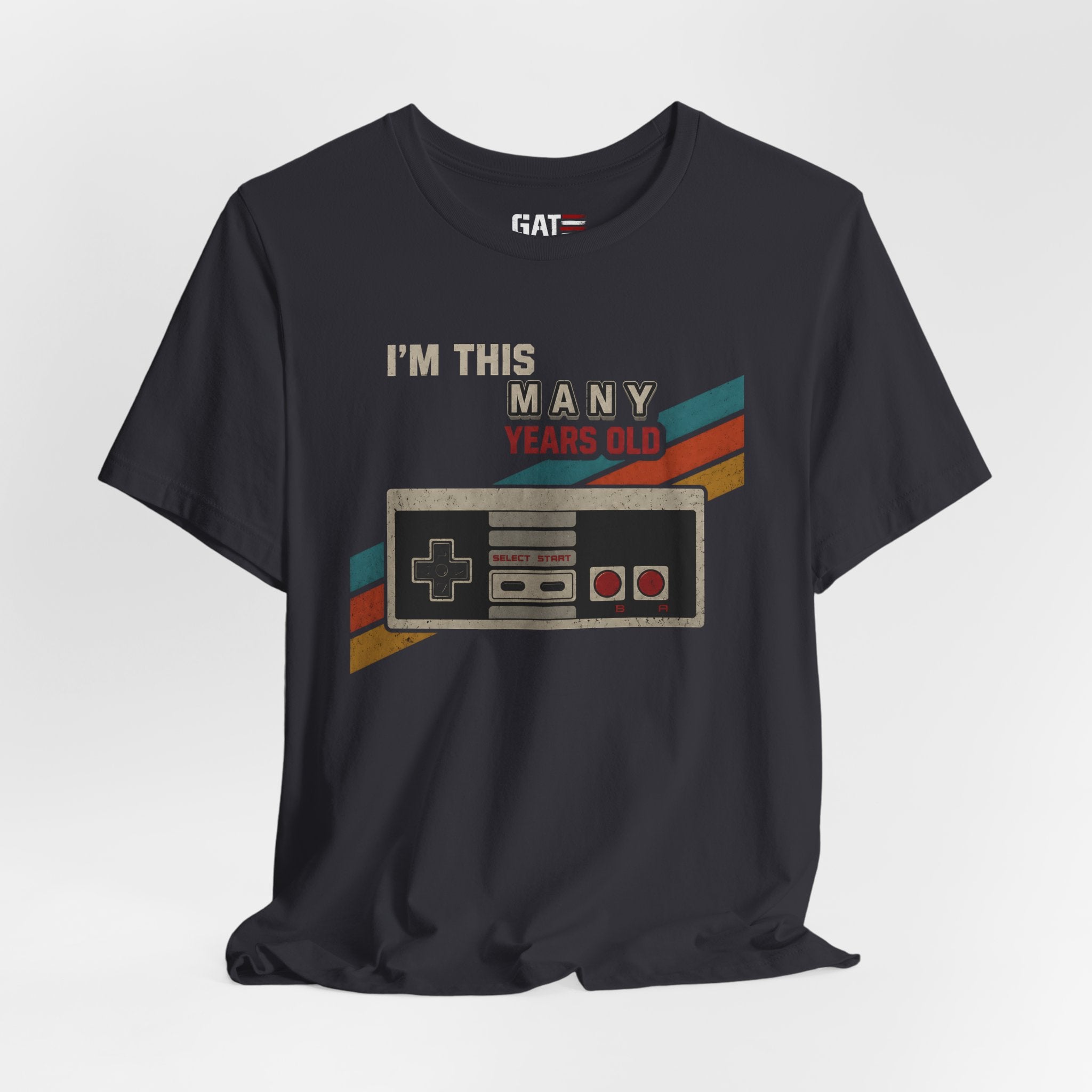 Retro Gaming Birthday Shirt, Gamer Gift for Men, I'm This Many Years Old Tee, 80s 90s Video Game Shirt, Classic Gamer Gift