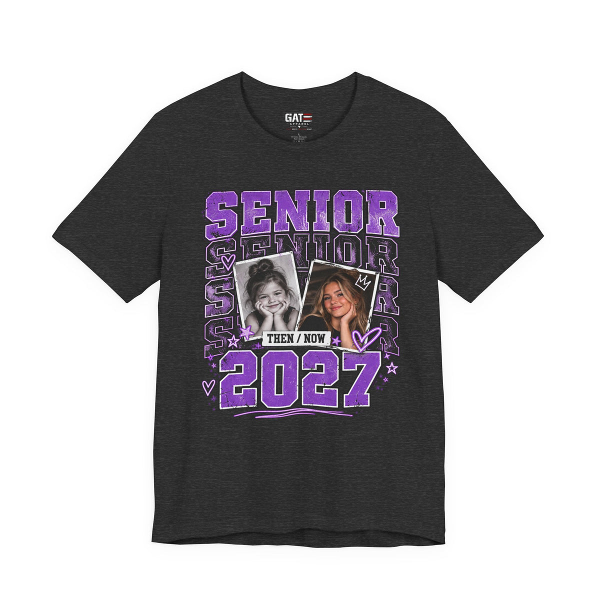 Senior 2027 Then & Now Yearbook Photo Shirt