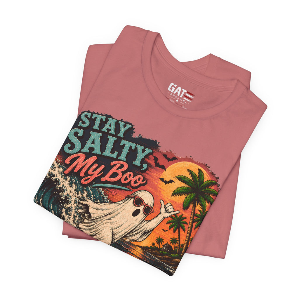 Summerween Shirt, Spooky Beach Shirt, Ghost Beach Tee, Halloween Beach Shirt, Coastal Halloween Tee, Tropical Ghost Shirt