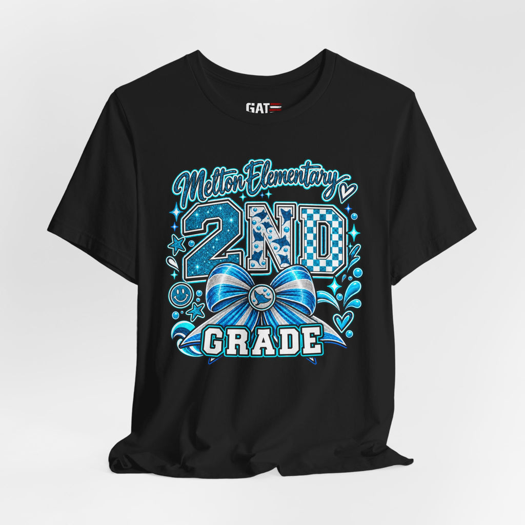 Melton 2nd Grade School T‑Shirt — Bow Design