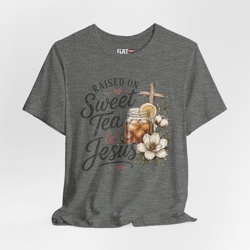 Southern Christian Shirt, Faith Graphic Tee, Sweet Tea Lover Shirt, Country Living Tee, Rustic Farmhouse Gift, Southern Mom Tee