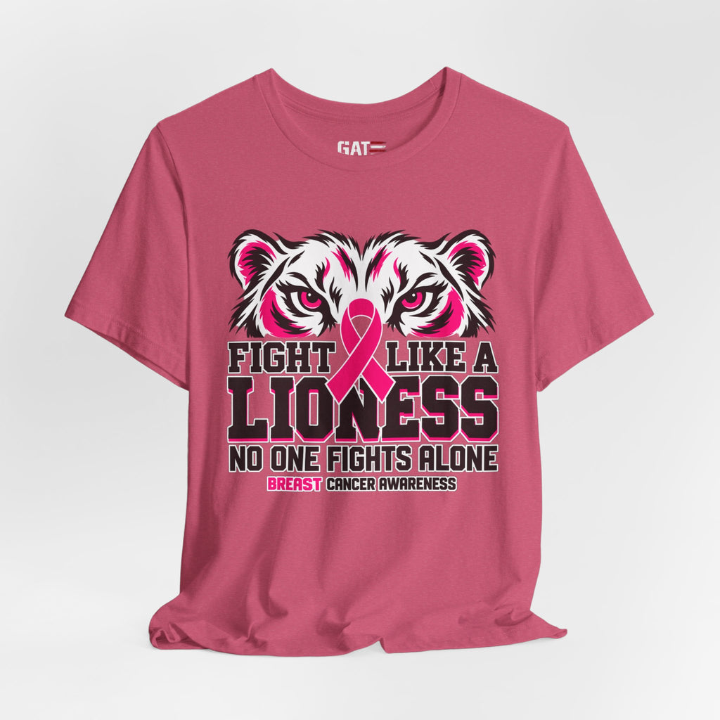 Fight Like a Lioness Breast Cancer Awareness T-Shirt