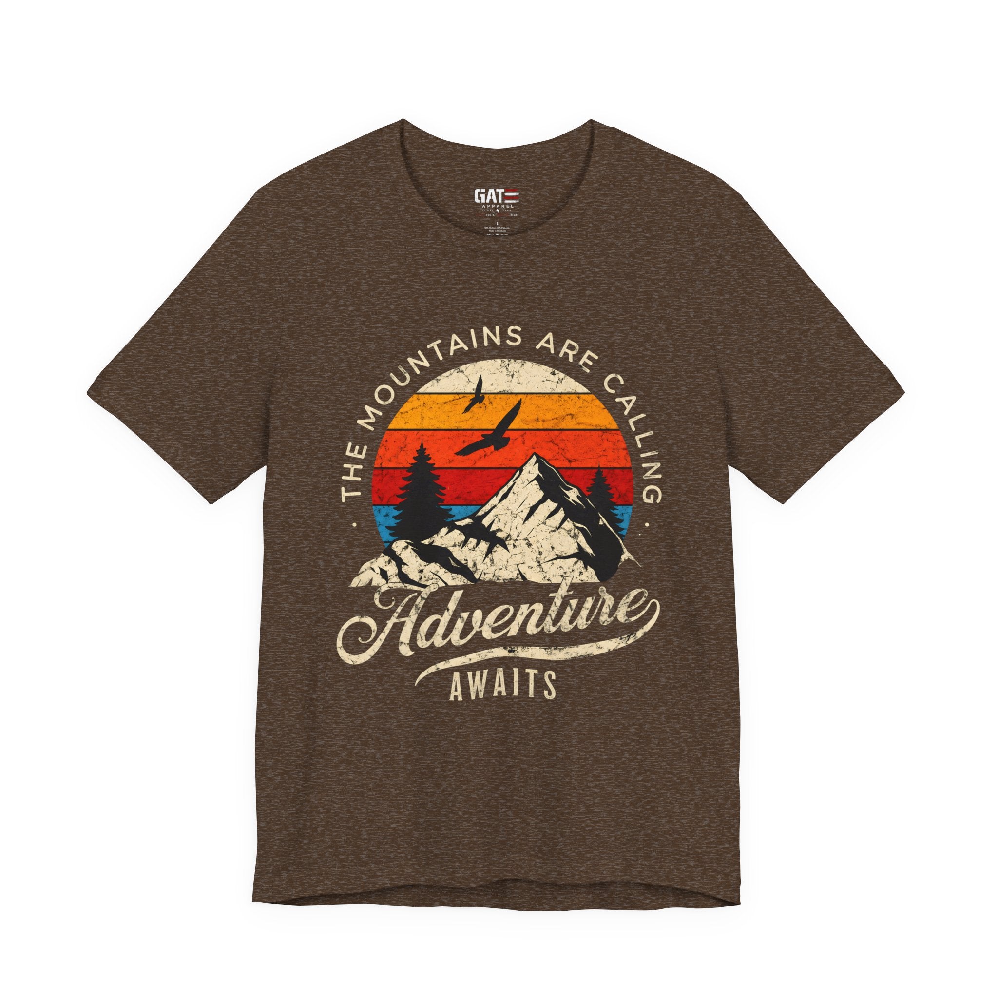 Mountain Adventure Shirt, The Mountains Are Calling Adventure Awaits Tee, Vintage Hiking T Shirt, Camping Shirt, Outdoor Lover Gift, Nature