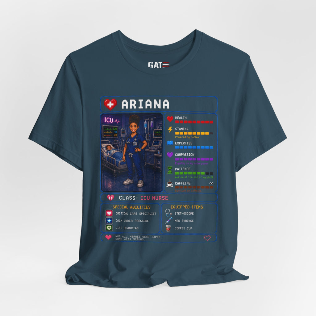 Custom ICU Nurse RPG Character Shirt | Personalized Nurse Gift