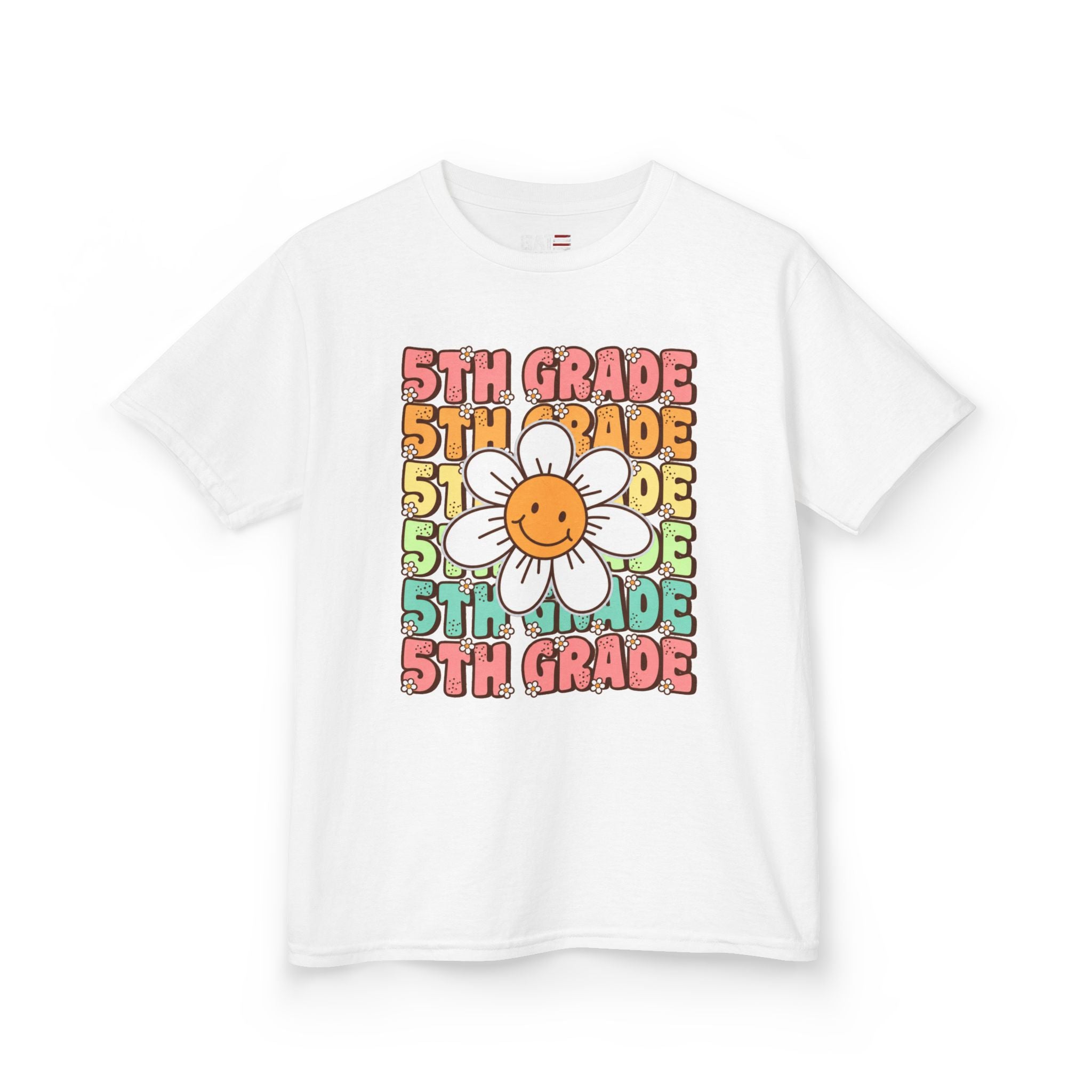Custom Grade Level Shirt for Kids – Retro Daisy Back to School Tee