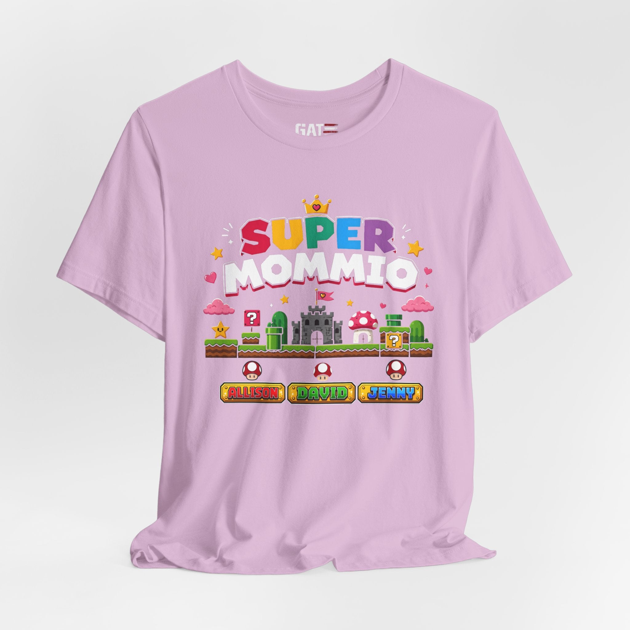 Super Mommio pixel game design T-Shirt | Retro video game mom tee