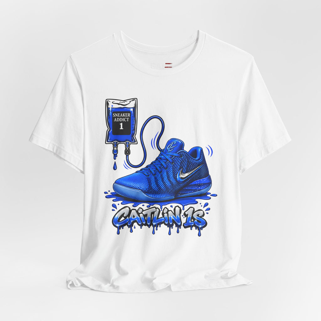 Caitlin Clark Caitlin 1s Addict Blue Sneaker Shirt