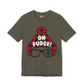 Oh Fudge! Plaid Beanie Graphic Tee — Funny Holiday Winter Shirt
