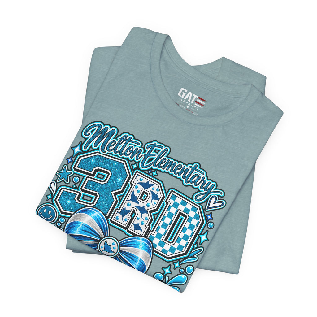 Melton 3rd Grade School T‑Shirt — Bow Design