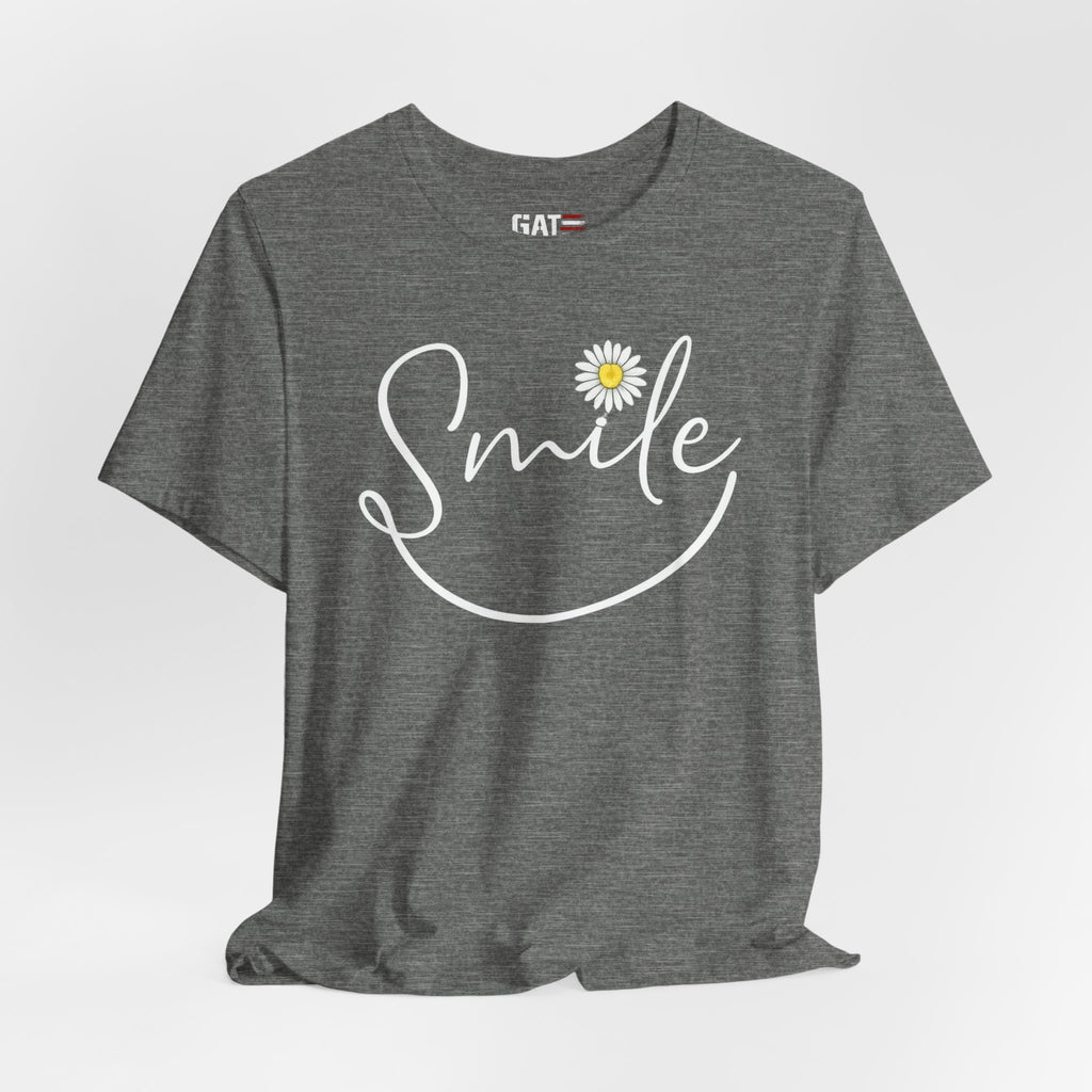 Smile Daisy Tee — Women's Floral Graphic T-Shirt