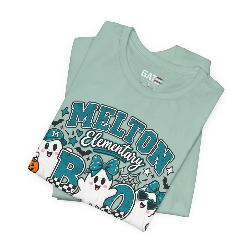 Melton Elementary Boo Crew T-Shirt — Cute Halloween Ghost School Tee
