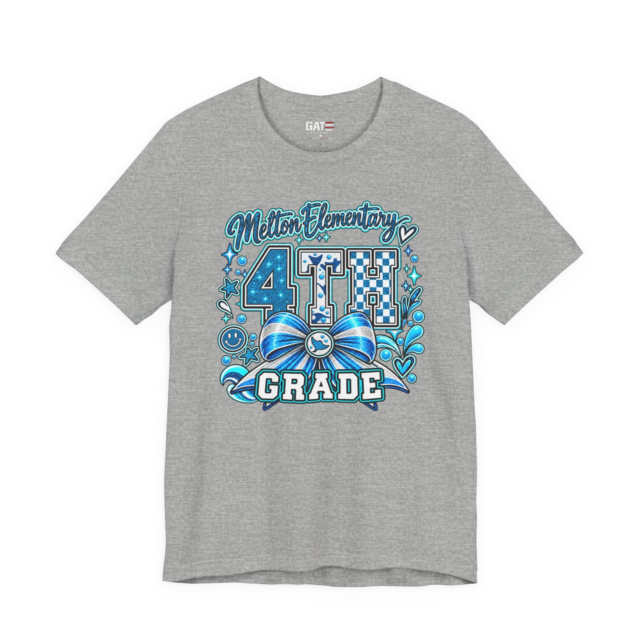 Melton 4th Grade School T‑Shirt — Bow Design