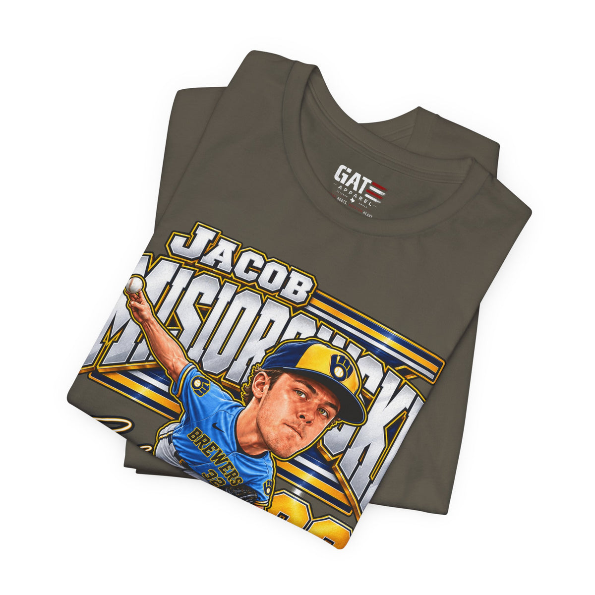 Jacob Misiorowski Milwaukee Brewers #32 Baseball Tee