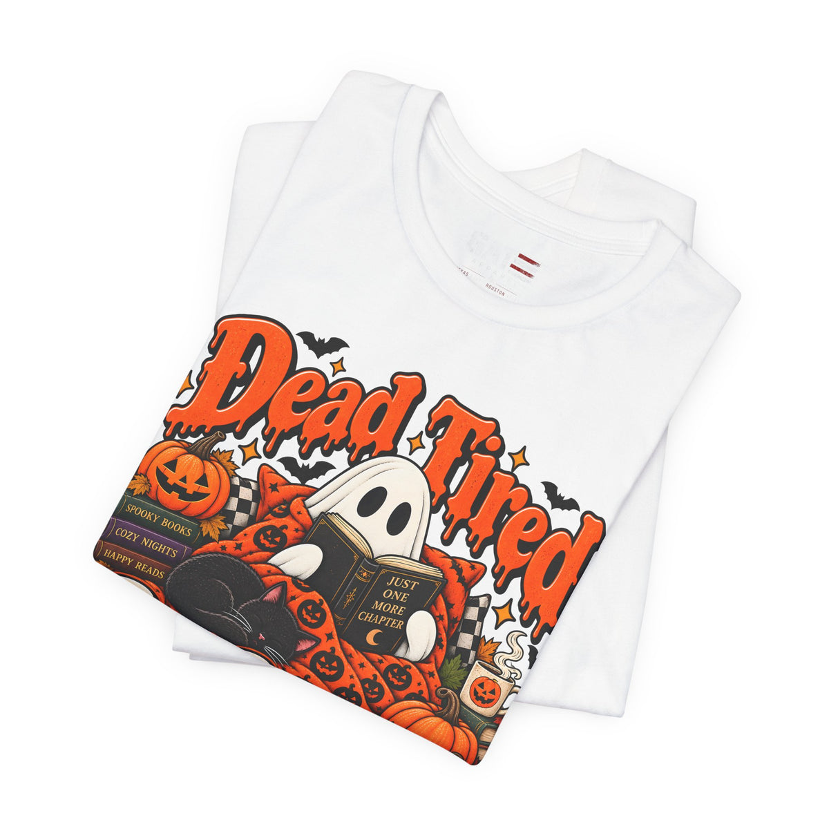 Dead Tired Still Reading Halloween Shirt | Book Lover Tee