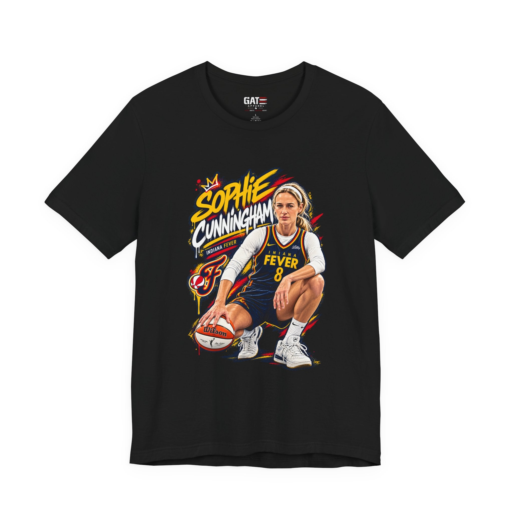 Sophie Cunningham Indiana Fever WNBA Basketball Graphic T Shirt Women's Fan Tee