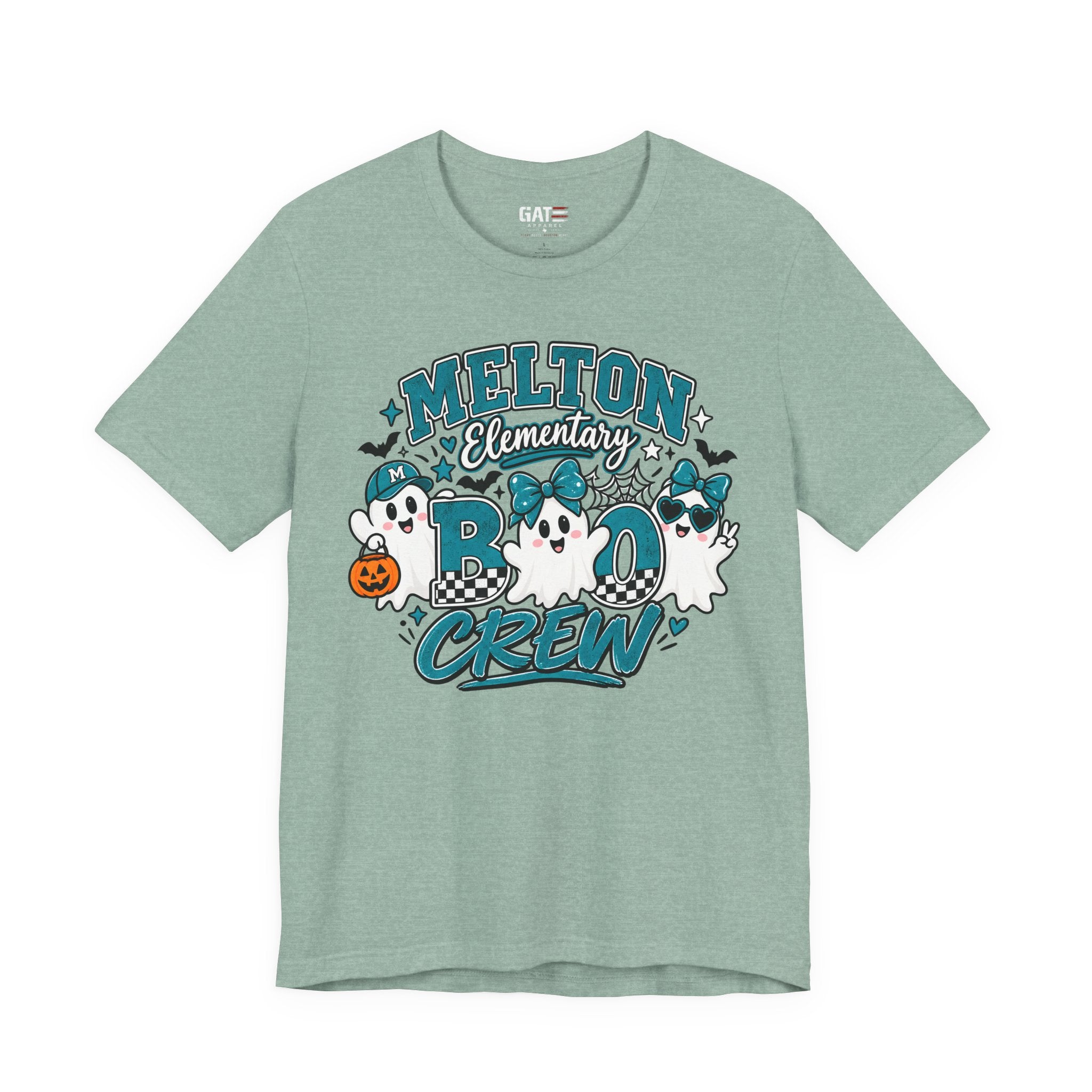 Melton Elementary Boo Crew T-Shirt — Cute Halloween Ghost School Tee