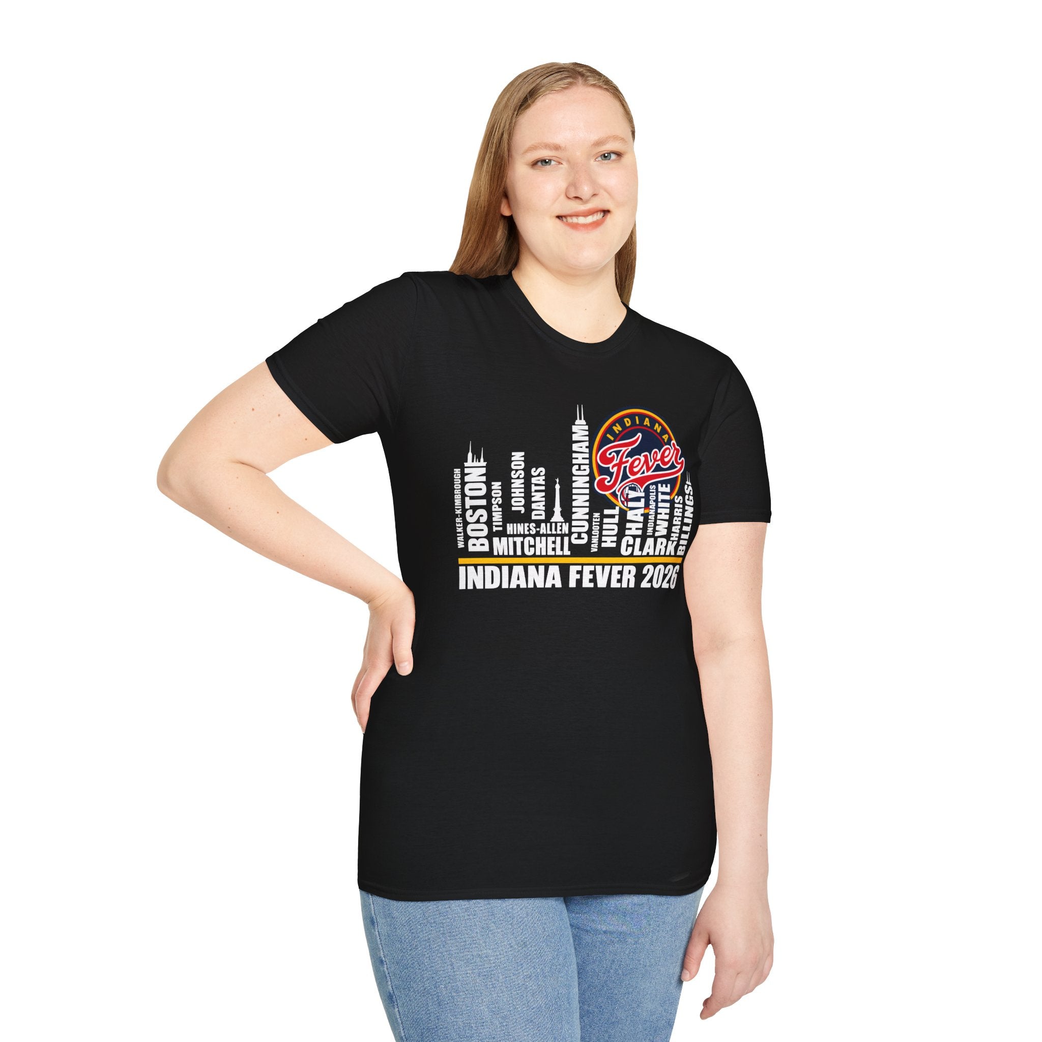 Indiana Fever Team Shirt Caitlin Clark Sophie Cunningham WNBA Basketball Tee